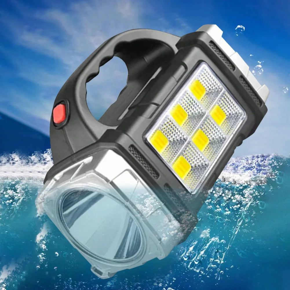 Krachtige Draagbare Zaklamp | USB & Zonne-oplaadbaar | Camping & Outdoor
