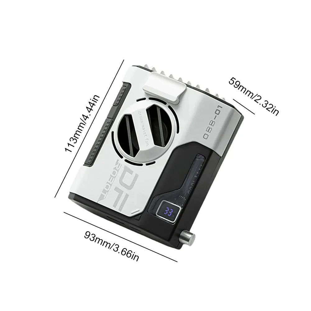 Draagbare Camping Ventilator – Sterke Luchtstroom, Oplaadbaar & Draagbaar | 5000/10000mAh Powerbank & Heupventilator voor Outdoor Werk