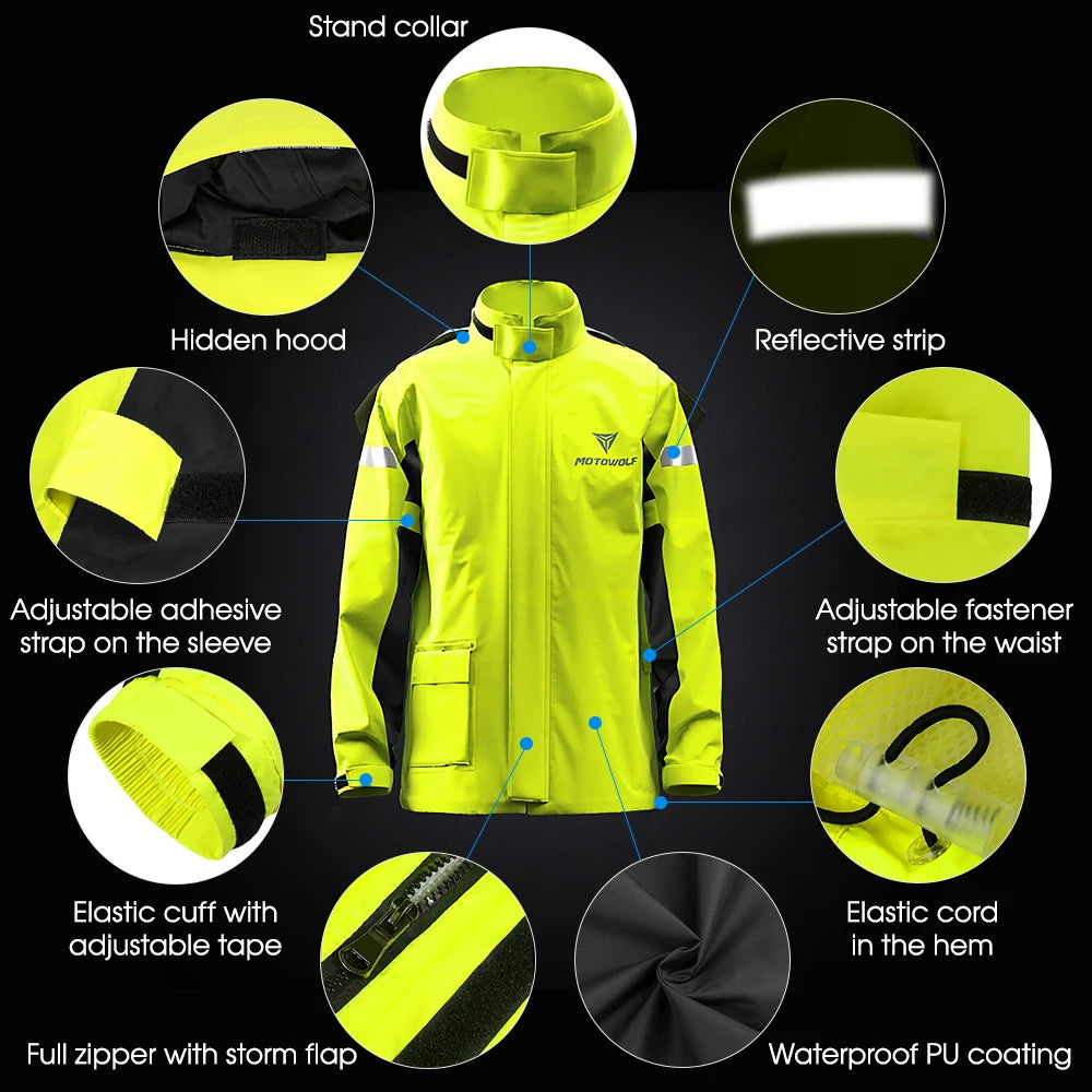 Waterdicht Motor Regenpak – Reflecterend & Ademend