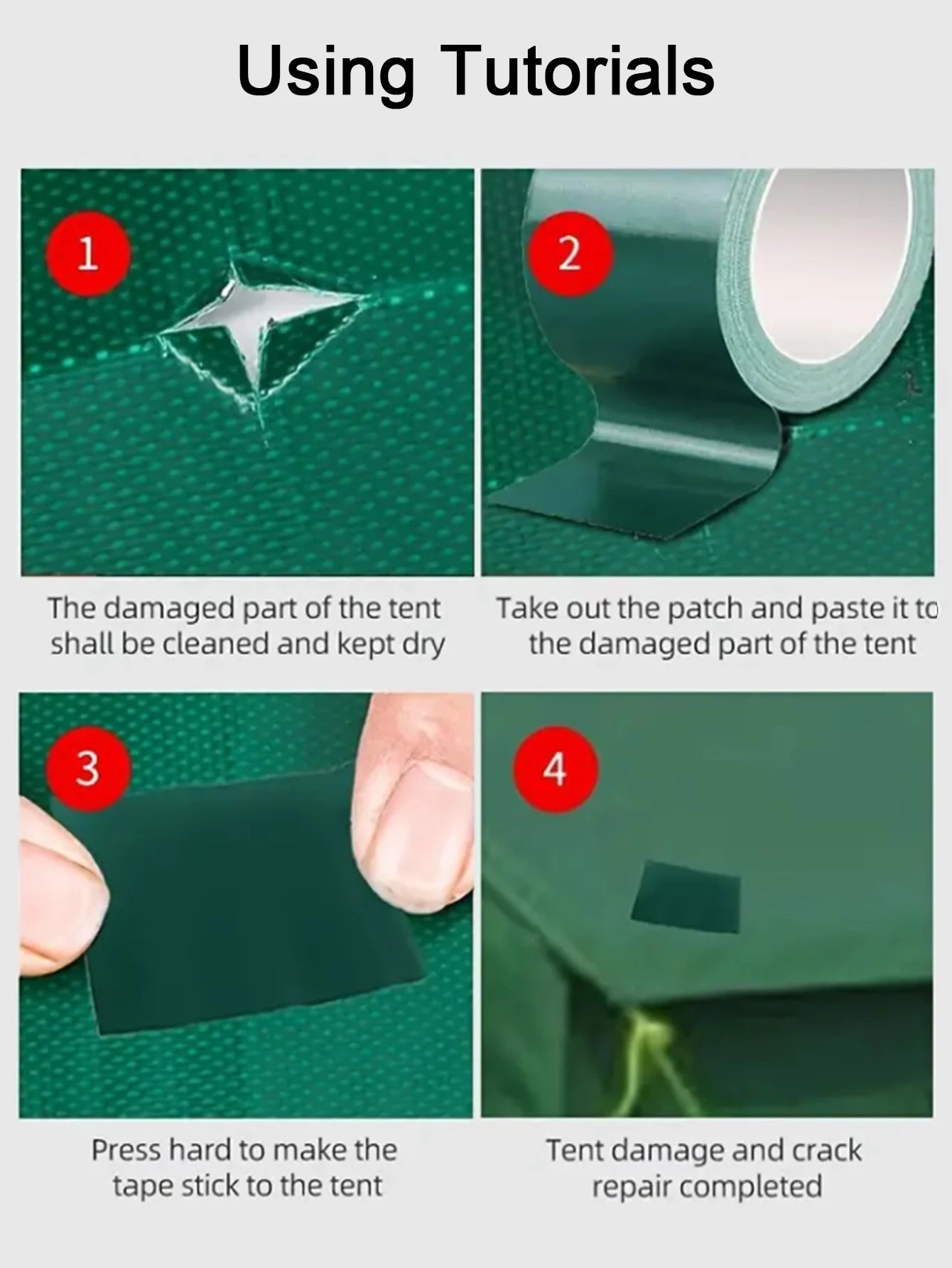 10M Reparatietape voor Tent - Waterdichte Adhesieve Tape voor Tarpaulin en Canvas Reparaties