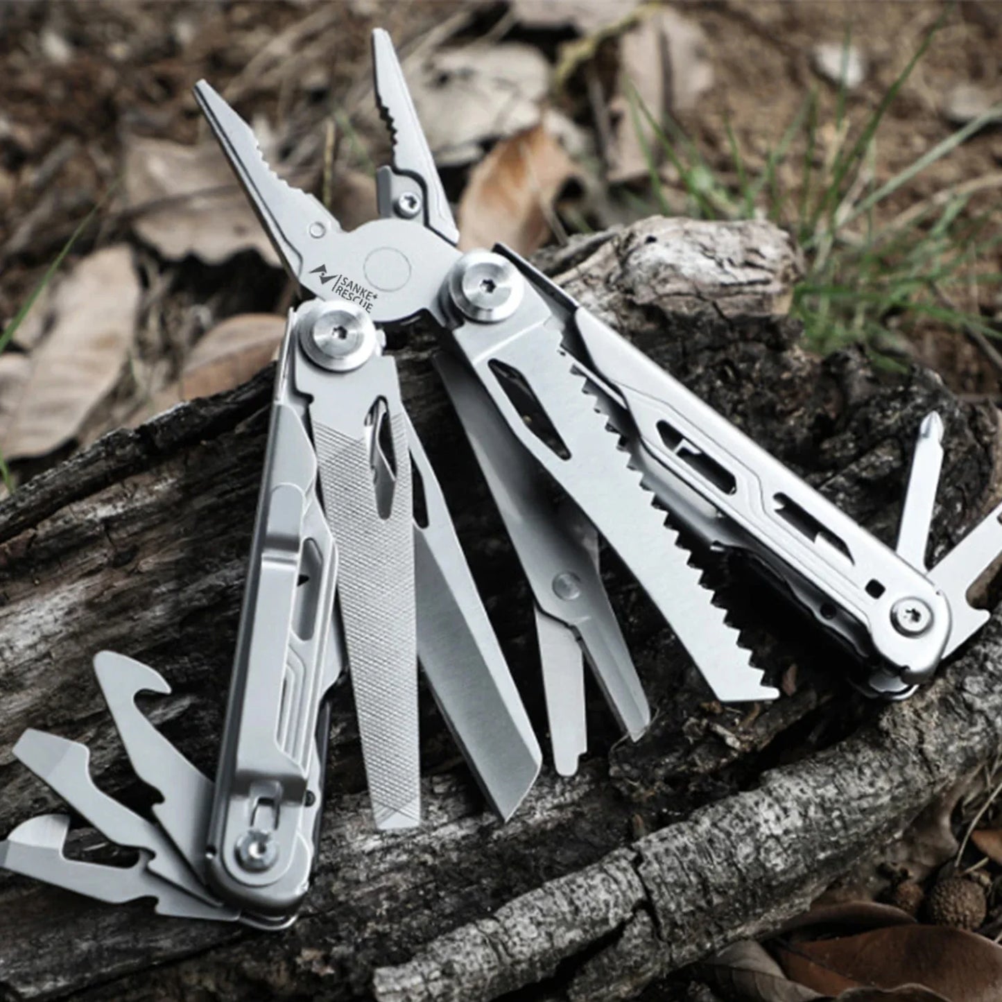 30-in-1-Camping-Multitool – faltbare Zange mit Abisolierzange, Mini-Taschenformat, inklusive Messer, Werkzeug und Nylon-Aufbewahrungstasche