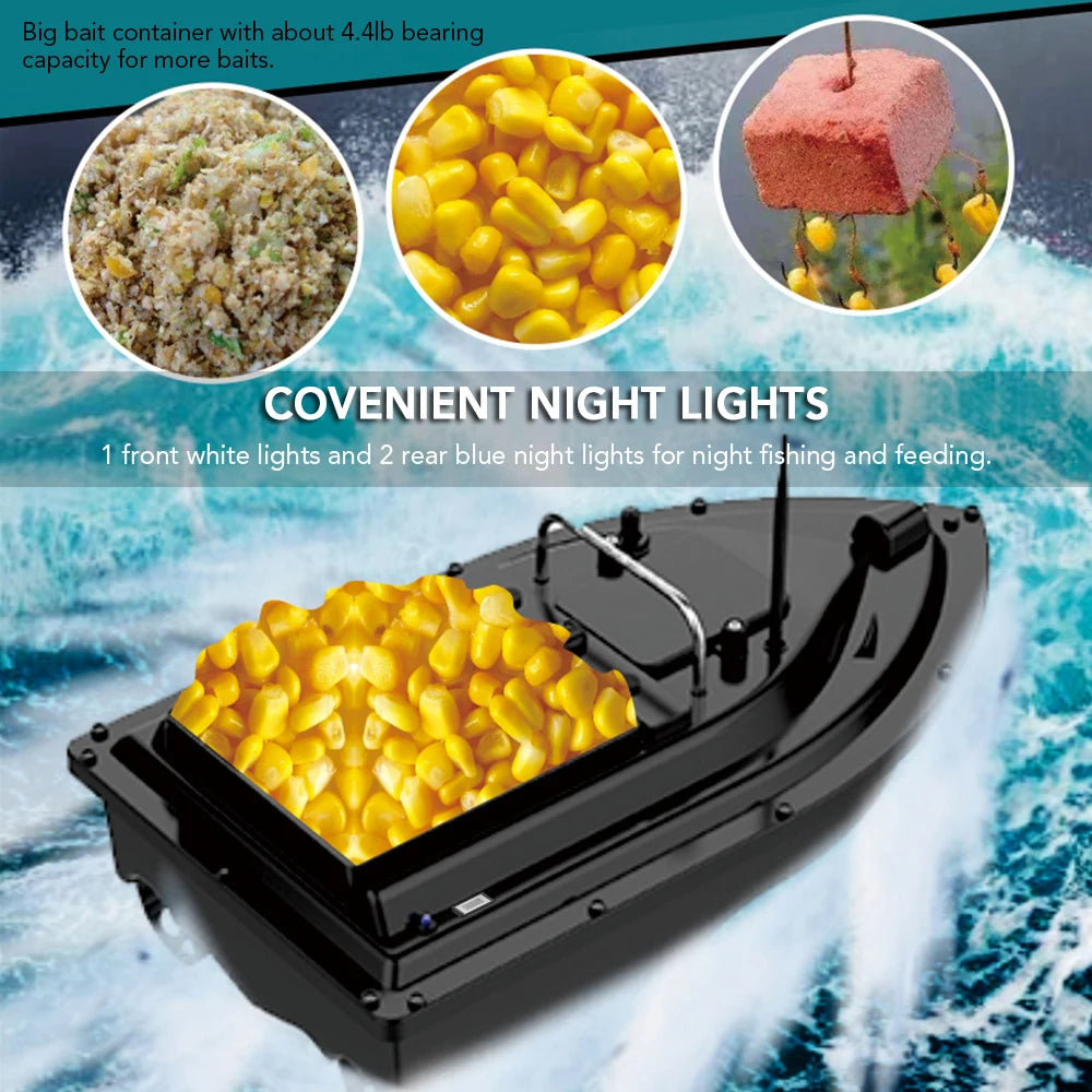 GPS Vissersboot met Bait Containers - Automatische Afstandsbediening Bait Boat, Bereik 400-500m