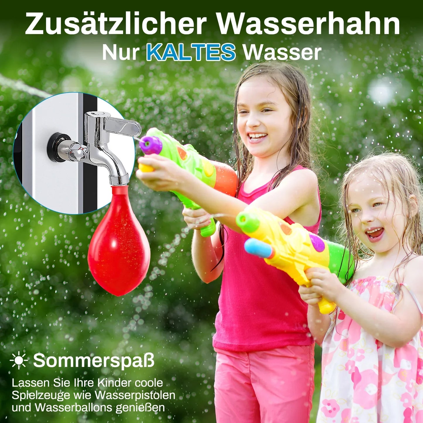 35L/40L Solar Tuindouche – Warm & Koud Water, Aluminium Outdoor Douche voor Zwembad, Tuin & Strand
