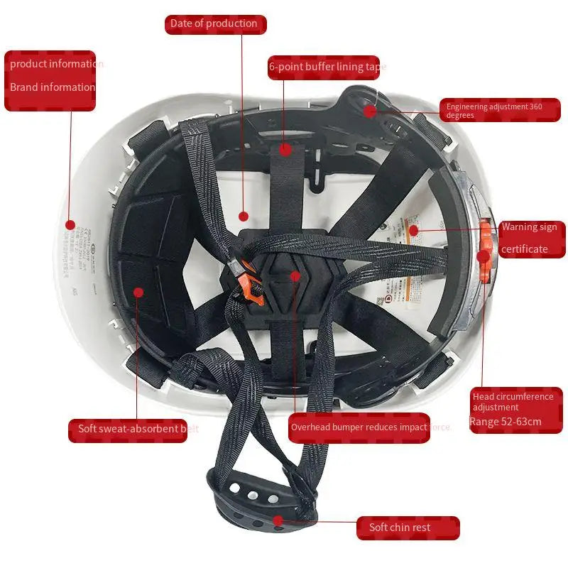 Bouw Veiligheidshelm met Bluetooth 5.0 – Geluidsdempende Oorkappen, Vizier & Zonbescherming, ABS Hardhat