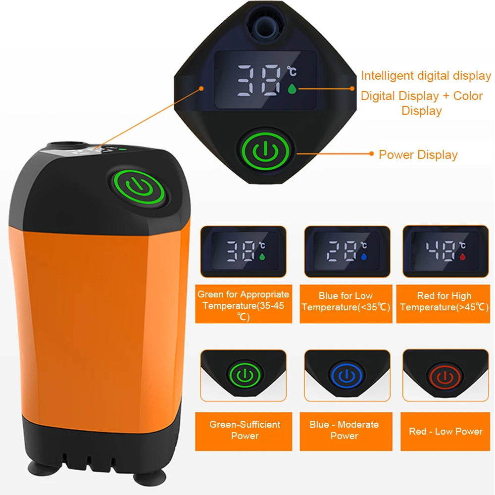 Outdoor Camping Douche | IPX7 Waterdichte Elektrische Draagbare Douchepomp met Digitale Weergave voor Hiking, Reizen en Dieren Wateren