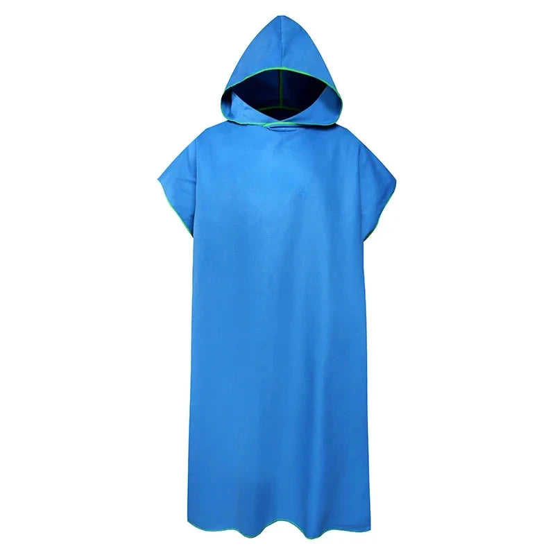 Sneldrogende Changing Robe, Badjas met Kap – Super Absorberende Zwem- en Fitness Badjas van Polyester/Katoen