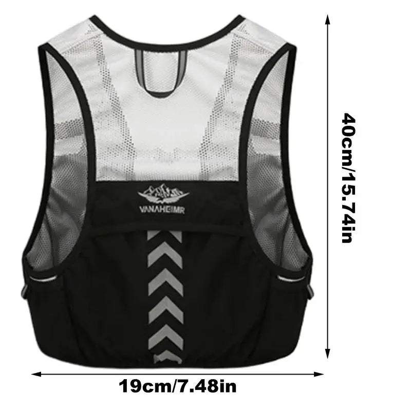 Hydration Running Vest, Reflecterend Rugzak voor Hardlopen, Fietsen en Hiken, Ademend Hydratatie Vest met Telefoonhouder en Waterdichte Stoffen