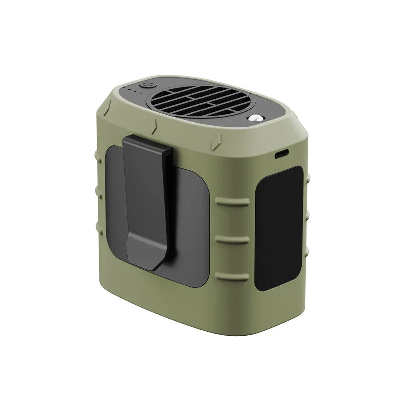 Draagbare Multifunctionele Outdoor Ventilator – USB Mini Nekventilator met 8000mAh Powerbank & LED Licht
