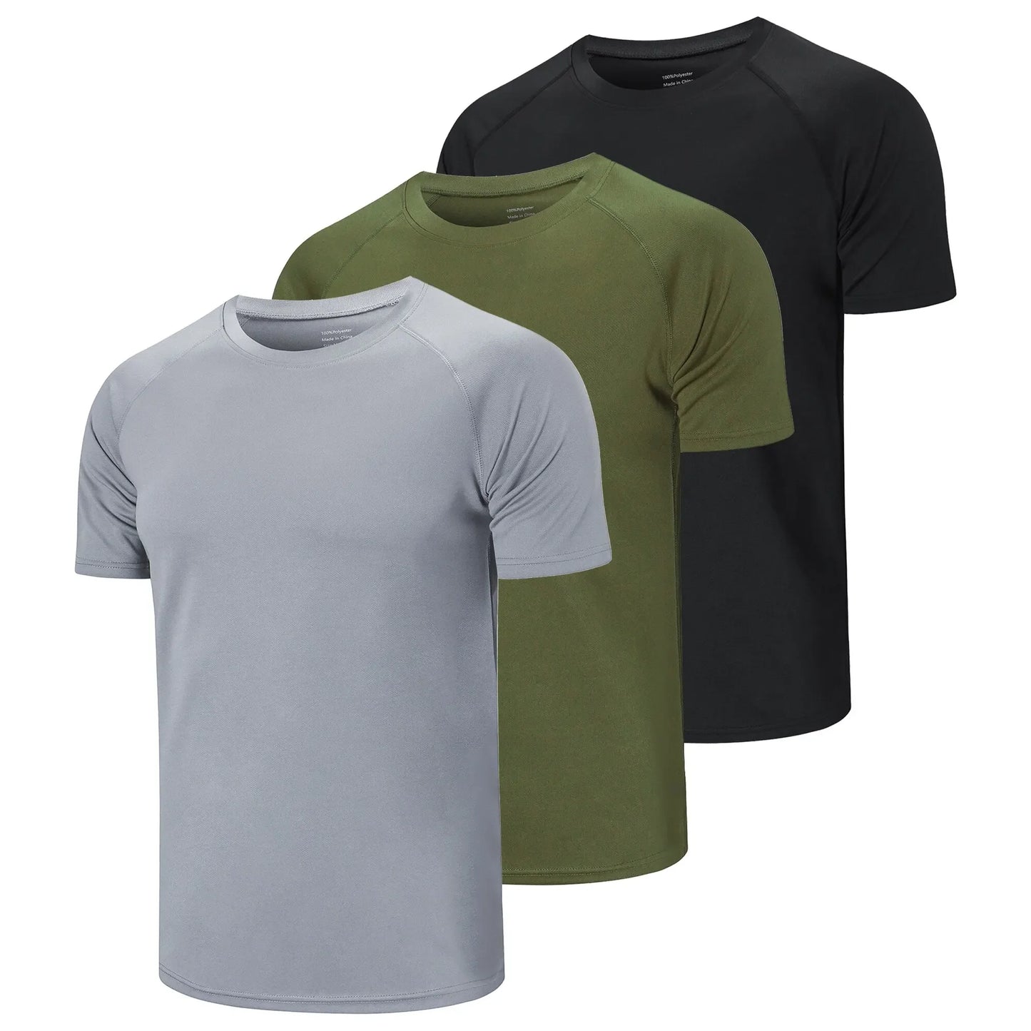 ZengVee 3-Pack Sport T-Shirts voor Heren – Ademend & Comfortabel