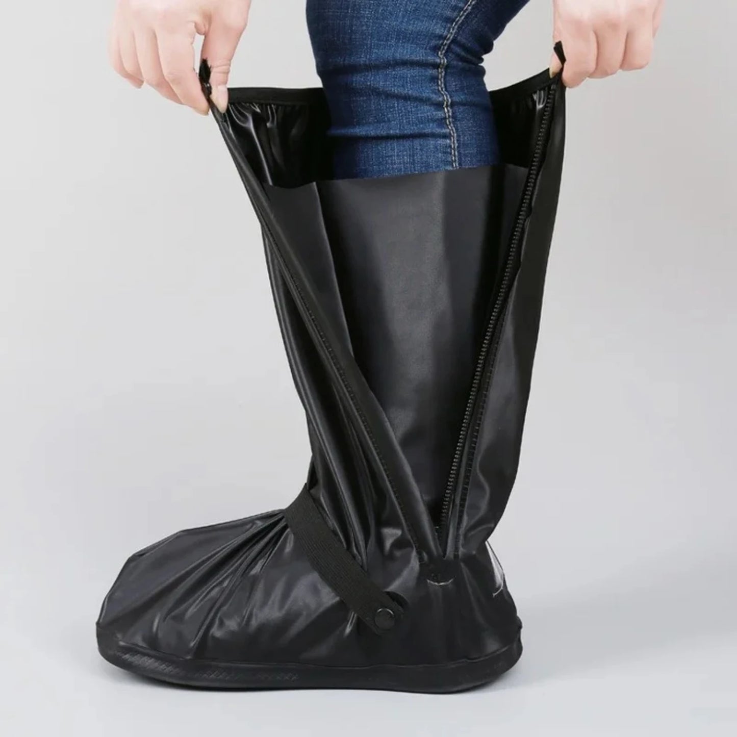 Waterdichte Regen Schoencovers – PVC Hoge Overschoenen voor Heren | Outdoor, Fietsen & Wandelen