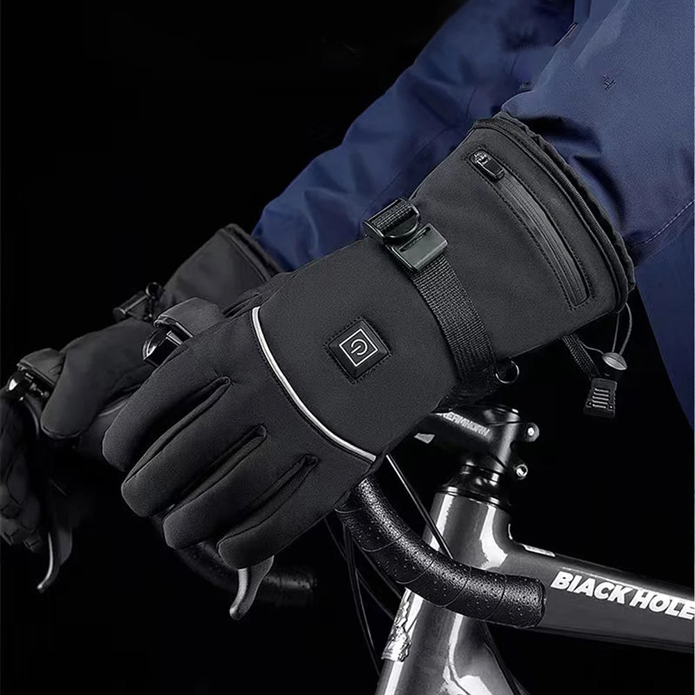 Beheizbare Motorradhandschuhe – wasserdichte Winterhandschuhe für Motorrad, Ski und Schneemobil mit Touchscreen und wiederaufladbarer Heizung
