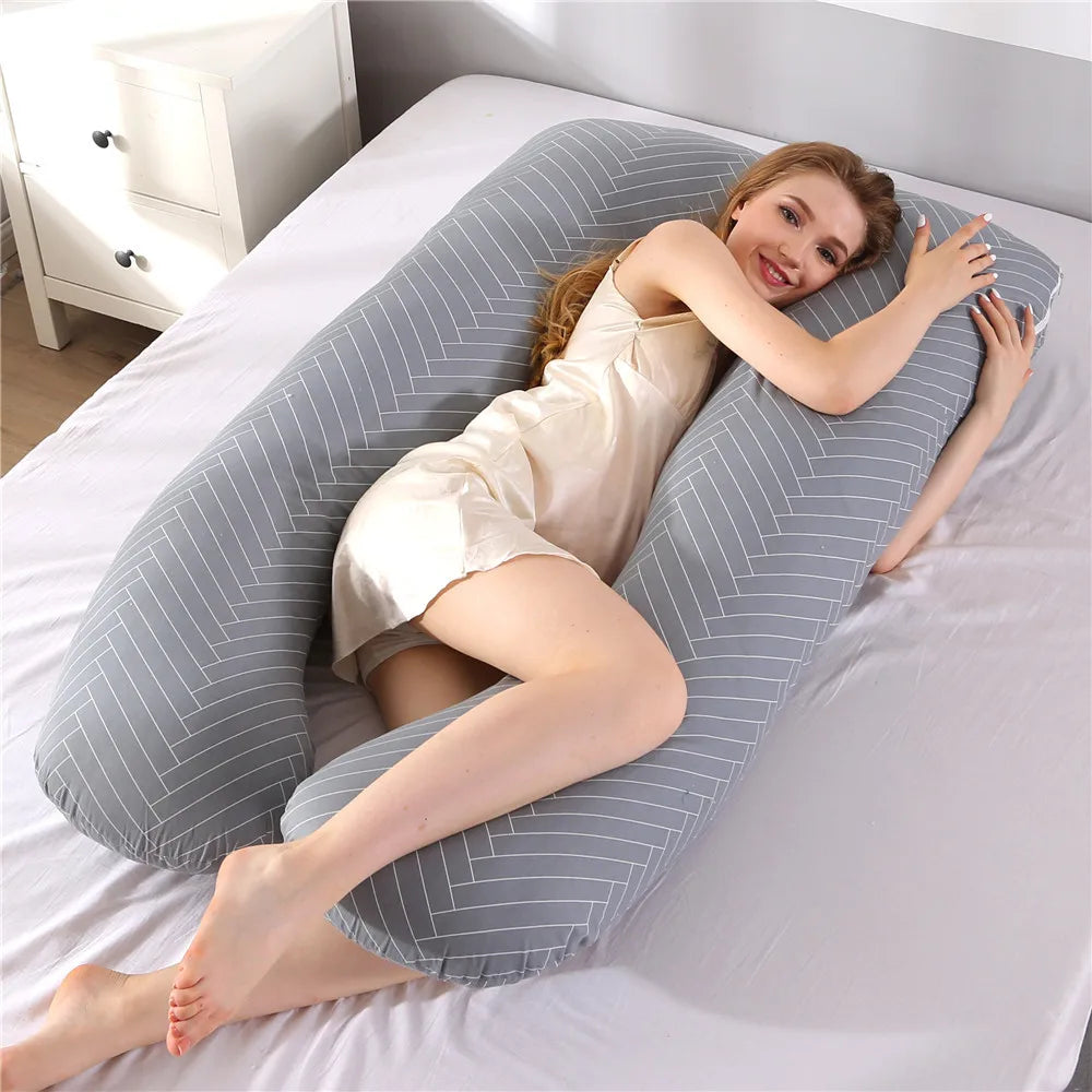 130*70cm Zwangerschaps Kussen - Lichaamskussen voor Zwangerschap, Borstvoeding en Slaapcomfort voor Vrouwen