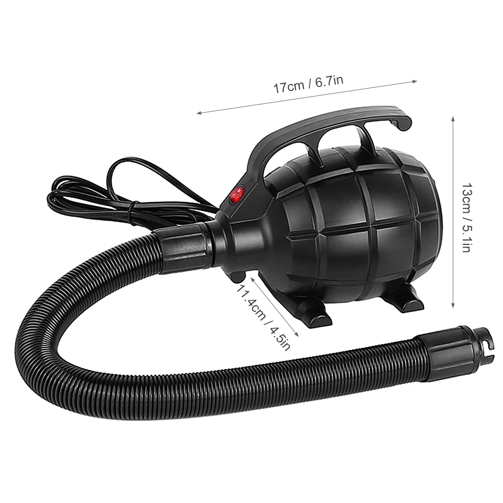 500W Draagbare Elektrische Pomp voor Opblaasbare Matras, Boot, Zwembad en Speelgoed – Snelle Opblaas- en Aflaatpomp