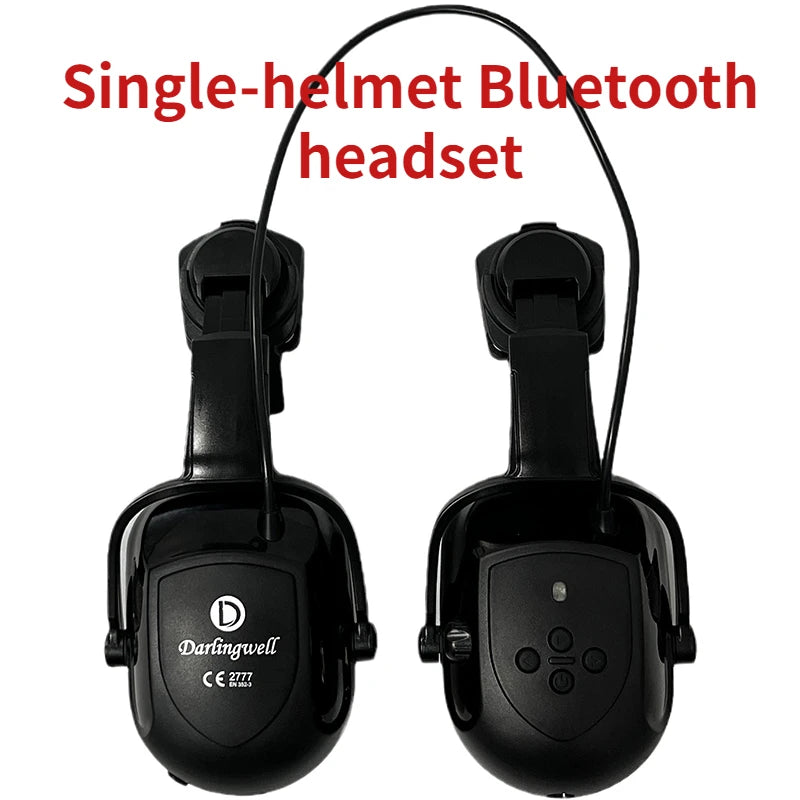 Bouw Veiligheidshelm met Bluetooth 5.0 – Geluidsdempende Oorkappen, Vizier & Zonbescherming, ABS Hardhat