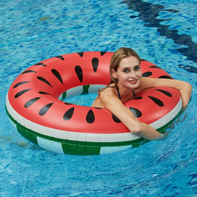 Watermelon Pool Float - Inflatabele Zwemring voor Volwassenen en Kinderen, Perfect voor Zomer Beach Party en Zwembad