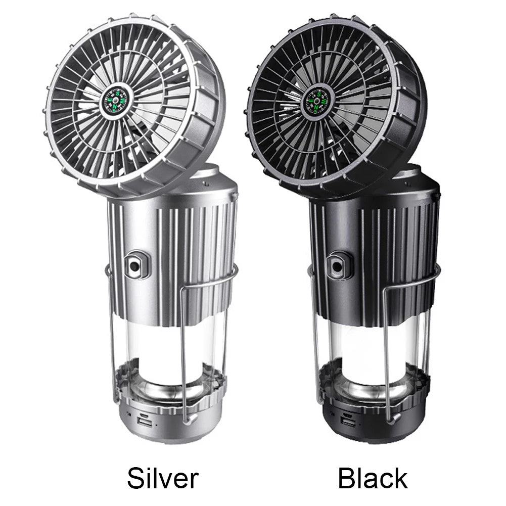 Solar Camping Lantaarn met Ventilator | USB Oplaadbaar | Waterbestendig