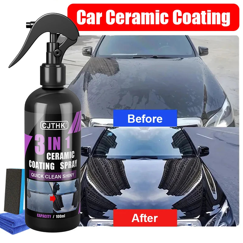 3-in-1 Nano Keramische Coating Spray – Hydrofobe Beschermlaag voor Auto’s