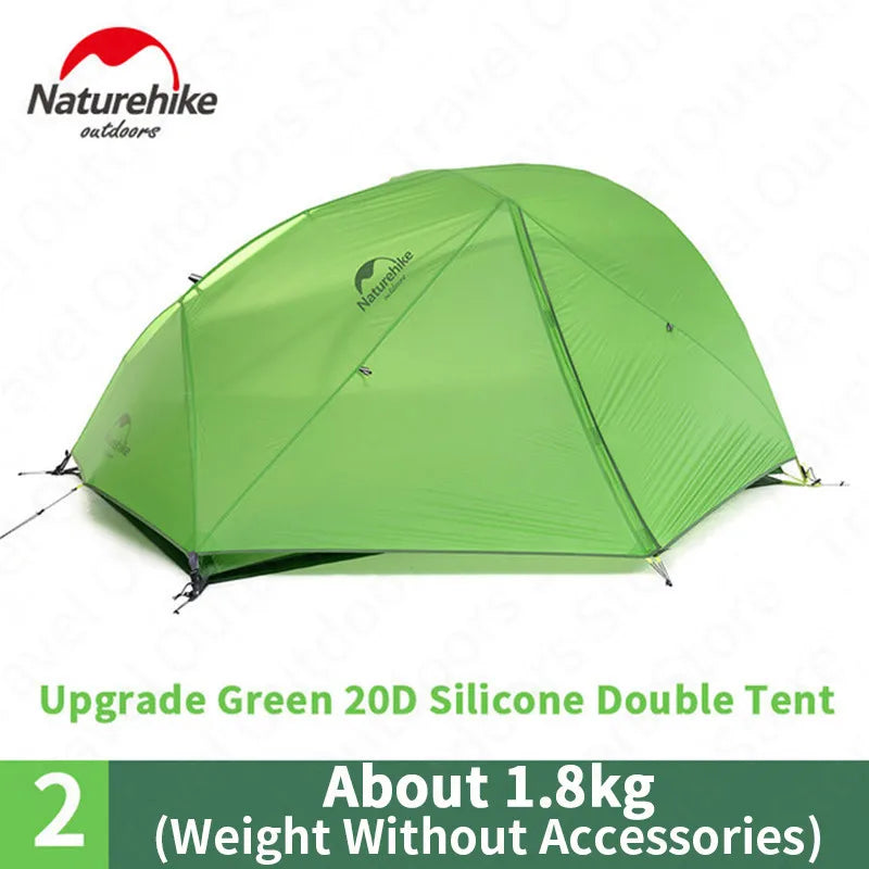 Naturehike Star River 2-Persoons Ultralichte Trekkingtent – 4-Seizoenen Waterdicht – 20D Silicone Nylon