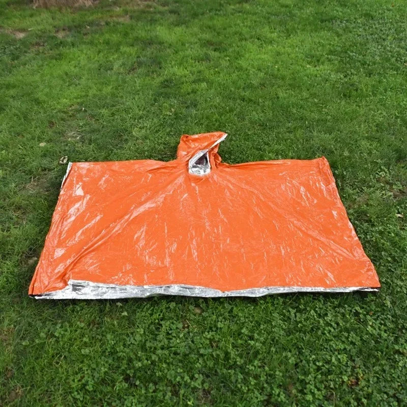 Noodponcho - Waterdicht Aluminiumfilm Poncho voor Isolatie en Overleving