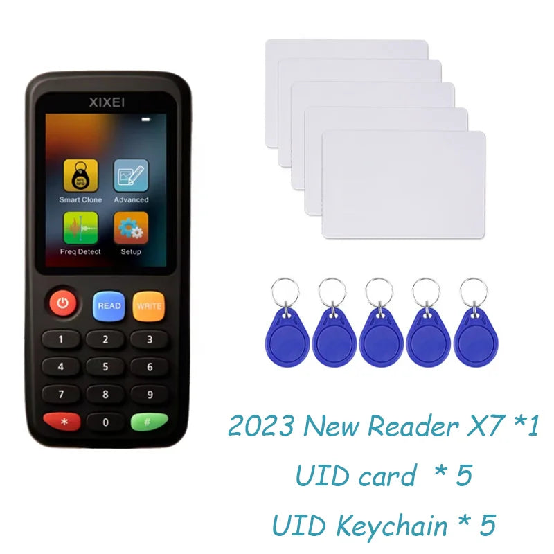 X7 Smart Card Reader – RFID-Schlüssel-Klon-Kopierer IC & ID-Token-Duplikator – 125-kHz-Ausweisschreiber & 13,56-MHz-NFC-Tag-Programmierer