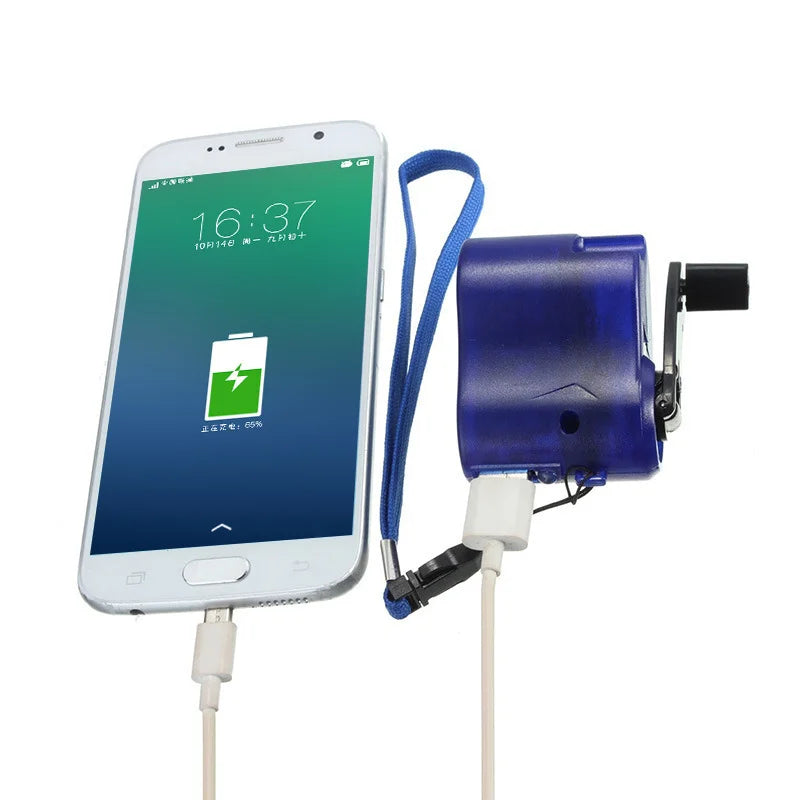 EDC Hand Crank USB Oplader – Noodoplader voor Camping, Hiking en Survival