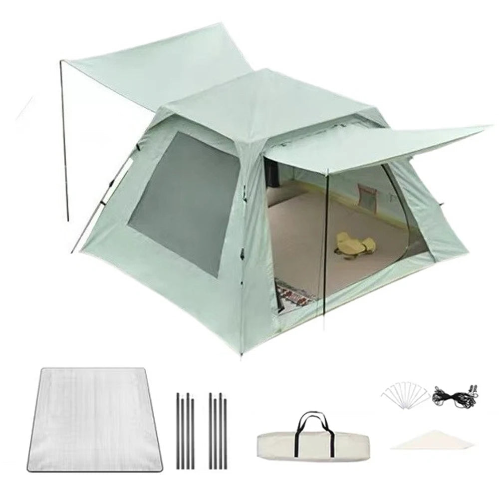 Automatische 2-Persoons Camping Tent – Winddicht, Waterdicht & UV-bescherming | Opvouwbare Pop-Up Tent voor Outdoor & Picknick