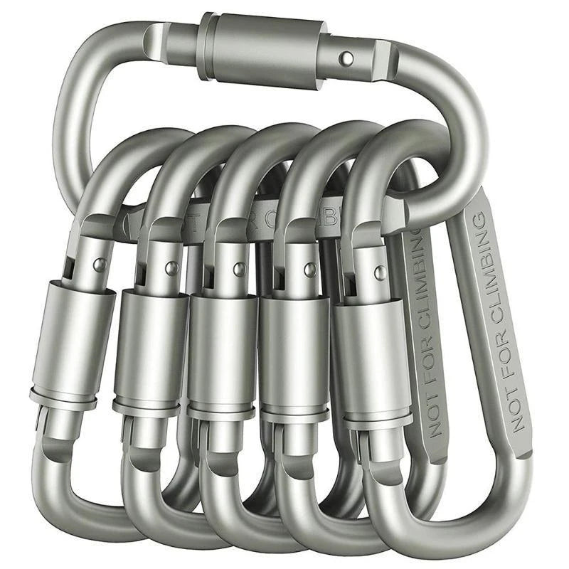 4–6-teiliges Karabiner-Set – taktische Aluminium-Karabiner für Schlüssel, Camping und Outdoor