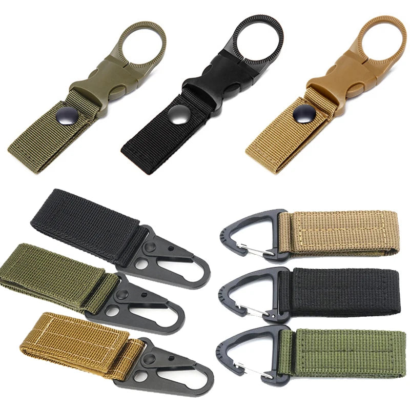 MOLLE Karabijnhaak van Nylon โ Tactische Bevestigingsclip voor Rugzak, Riem & Outdoor Uitrusting