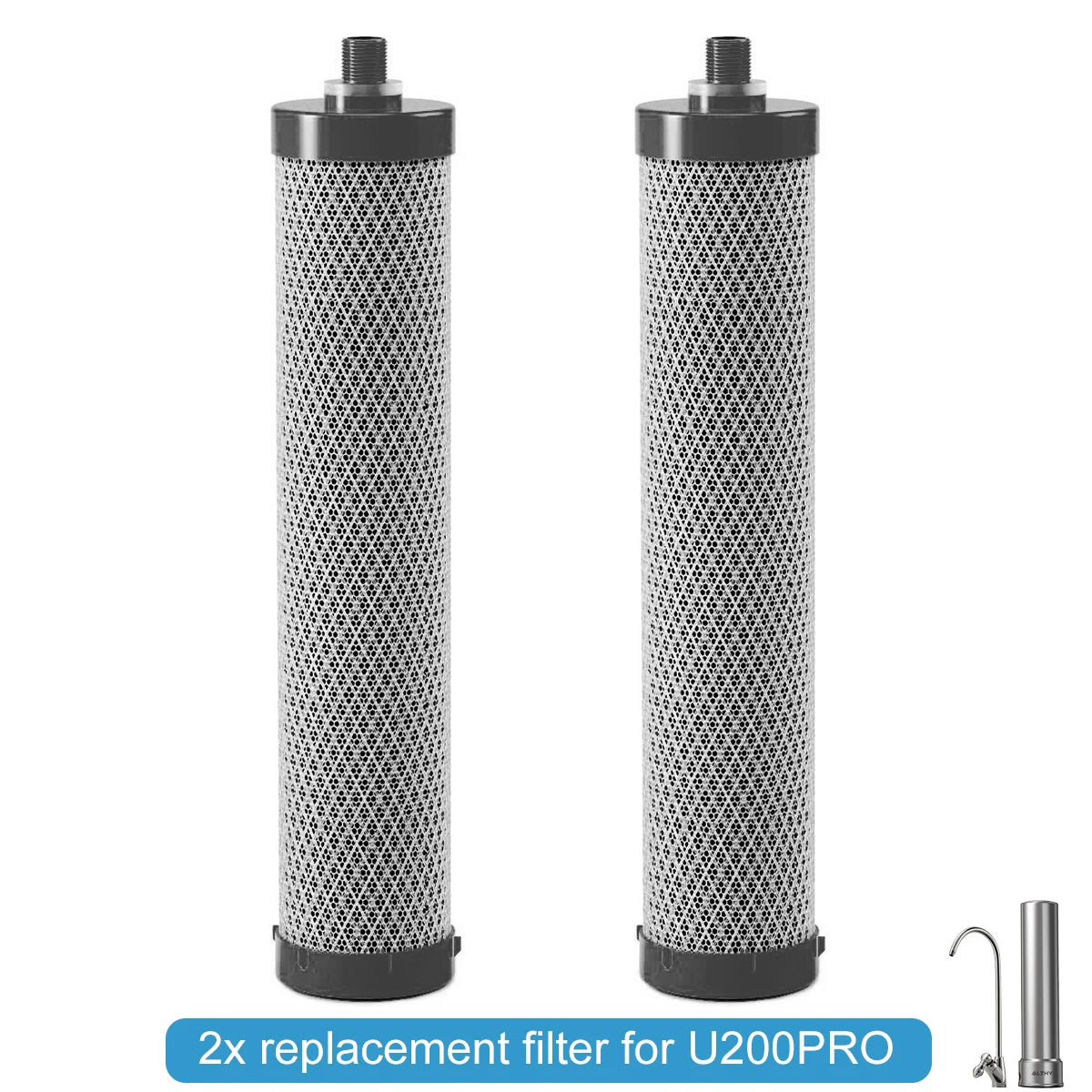 4x Vervangingsfilters voor U200PRO – Onder-de-Gootsteen Waterfilter Verwijdert 99% Bacteriën, Chloor, Lood en Geur