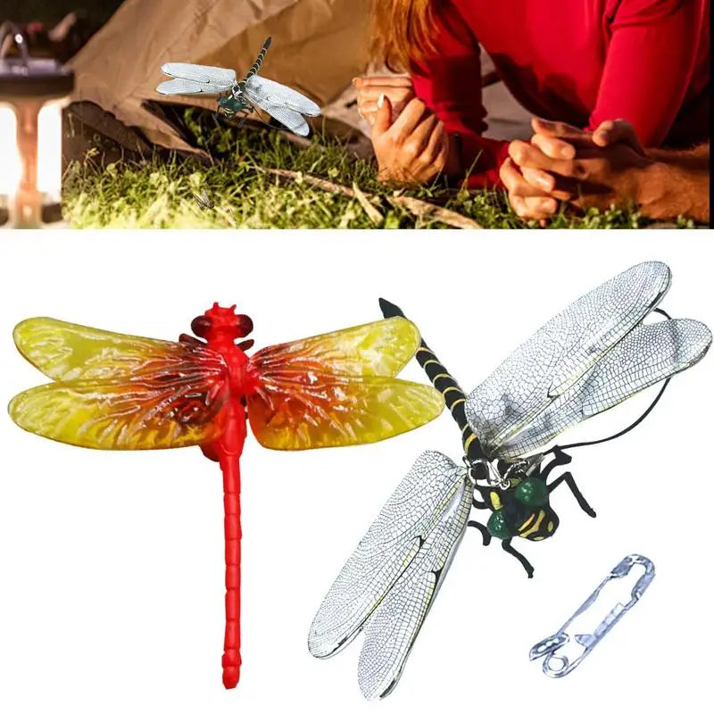 Simulatie Dambord Insect Model, Mini Dambord Beeldje voor Muggenwering, Tuin- en Buitendecoratie, Eco-vriendelijk PVC Ornament