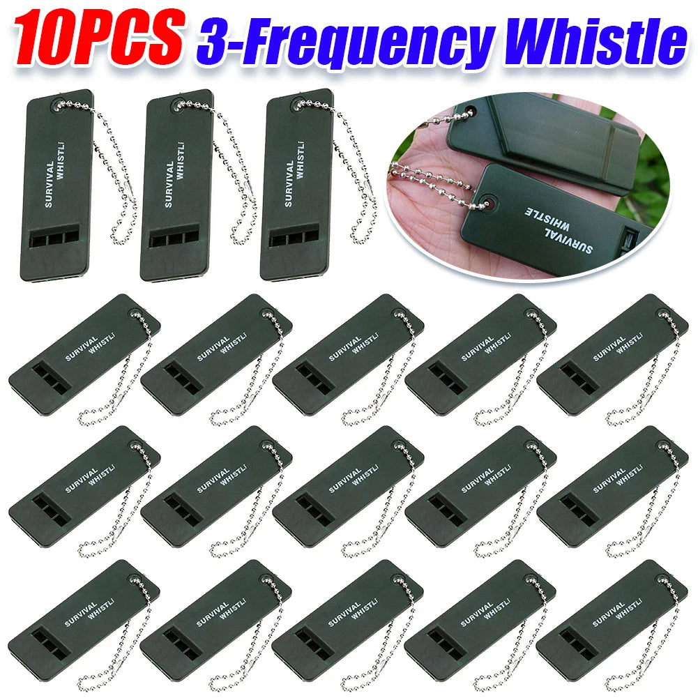 10-1PC 3-Frequency Emergency Whistle – Portable Safety Whistle for Hiking, Camping and Mountaineering