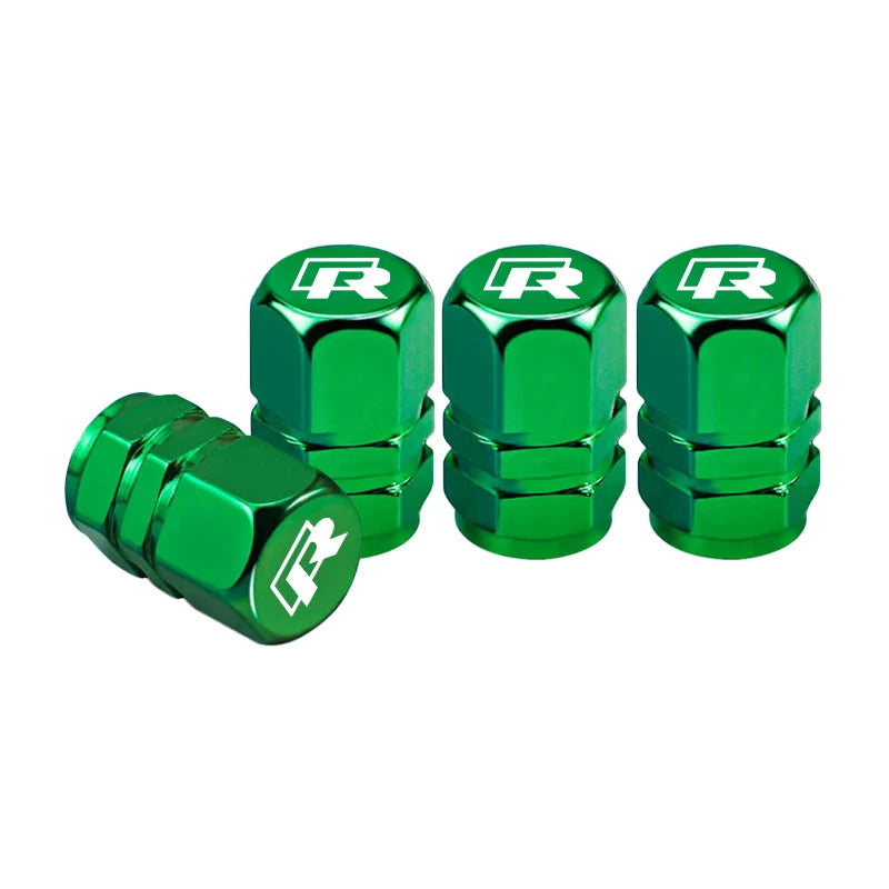 4 stuks aluminium ventieldoppen – Stofdichte autoband covers – Geschikt voor VW GTI, Polo, Golf, Passat, Tiguan, Arteon, Touareg, Taigo, Caddy, Jetta