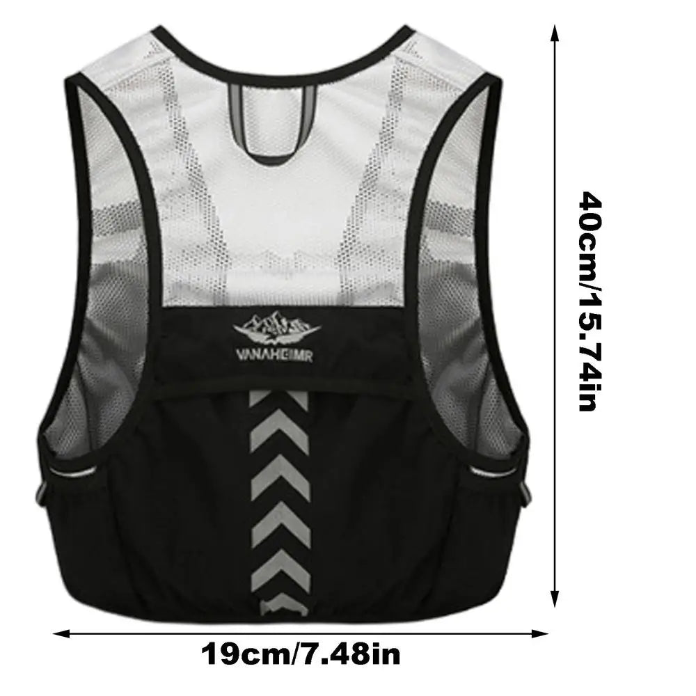 Hydration Running Vest, Reflecterend Rugzak voor Hardlopen, Fietsen en Hiken, Ademend Hydratatie Vest met Telefoonhouder en Waterdichte Stoffen
