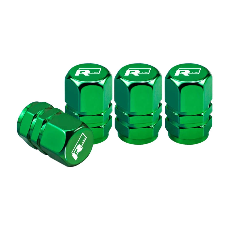 4 stuks aluminium ventieldoppen – Stofdichte autoband covers – Geschikt voor VW GTI, Polo, Golf, Passat, Tiguan, Arteon, Touareg, Taigo, Caddy, Jetta
