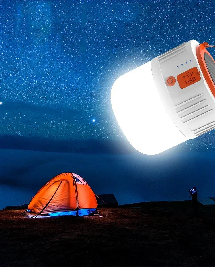 Energiezuinige LED Solar Oplaadbare Lamp – USB Campinglamp met 42 LED’s & Noodverlichting