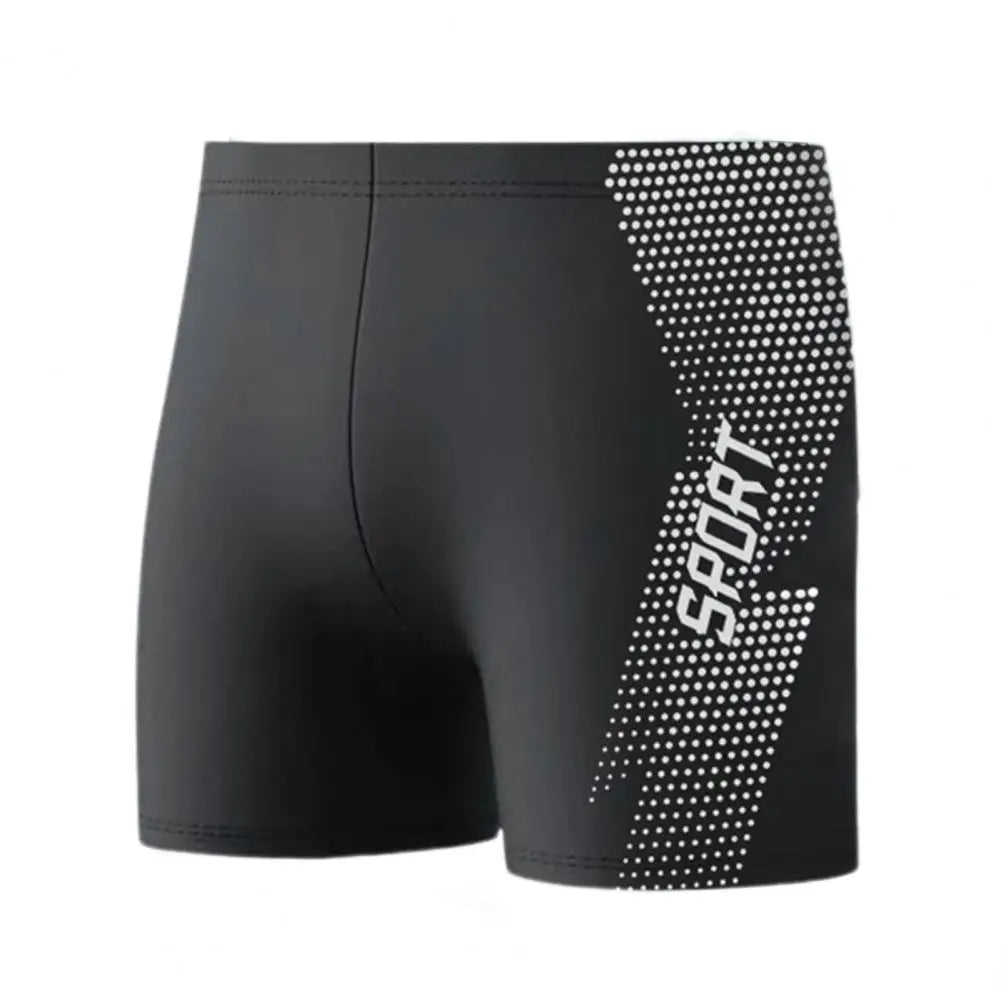 Sneldrogende Zwembroek voor Mannen - Hoge Taille Zwemshorts met Slim Fit en Gedrukt Ontwerp voor Zomer Strand