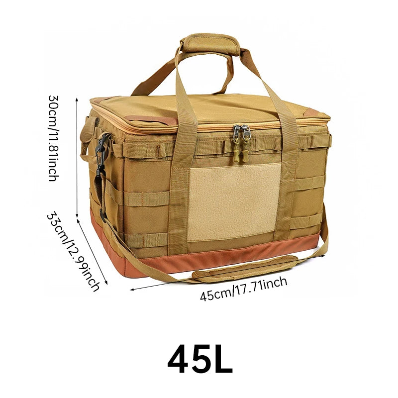 30-45-60L Outdoor Opbergtas | Grote Capaciteit Camping Tas voor Gasfles, Keukengerei en Picknick Benodigdheden