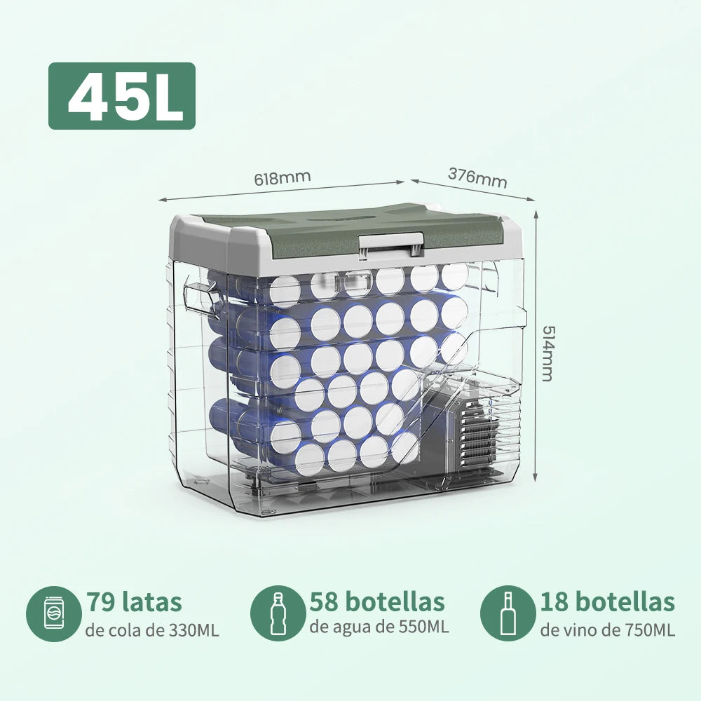 25L/35L/45L Draagbare Auto Koelbox – 12V Compressor Koelkast/Diepvries
