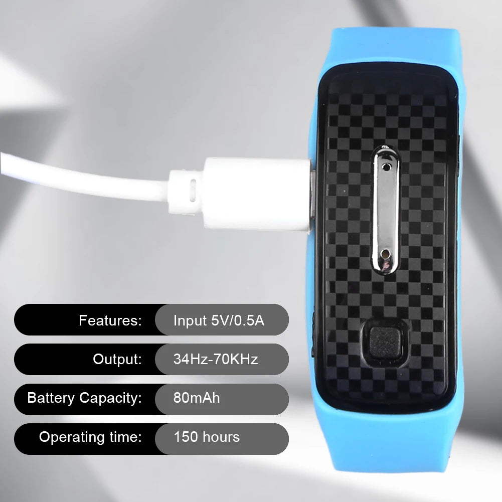Ultrasonic Mosquito Repellent Polsband, Anti-Muggen Insectenband voor Binnen en Buiten, Veilig voor Kinderen en Volwassenen