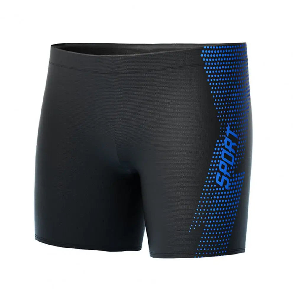 Sneldrogende Zwembroek voor Mannen - Hoge Taille Zwemshorts met Slim Fit en Gedrukt Ontwerp voor Zomer Strand