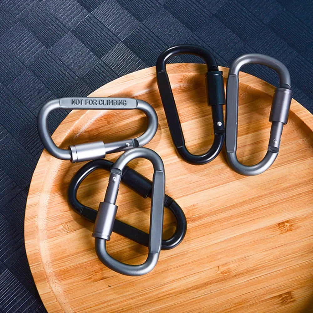 4–6-teiliges Karabiner-Set – taktische Aluminium-Karabiner für Schlüssel, Camping und Outdoor