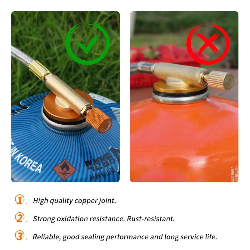 3-Koppige Gasbrander – Draagbare Vouwbare Campingkachel 5800W, Outdoor Hiking & BBQ