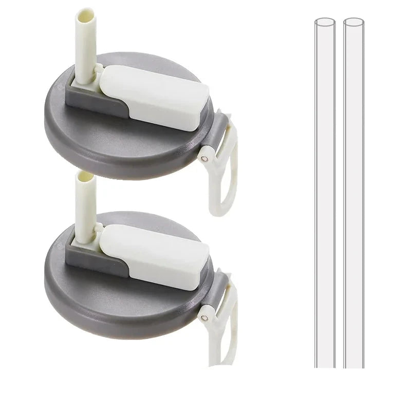 2-Color Silicone Can Lids with Straws – BPA Free, Reusable Accessories for Soda, Beer and Juice Cans