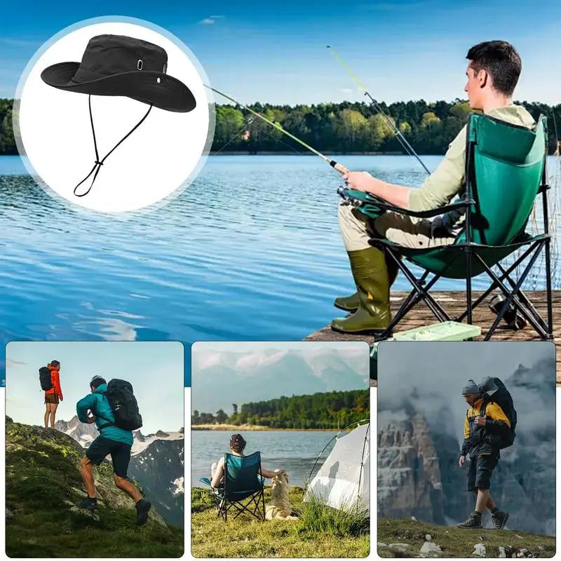 Ademende Zonnehoed – Unisex Bucket Hat met Brede Rand | Vissen, Wandelen, Kamperen & Strand