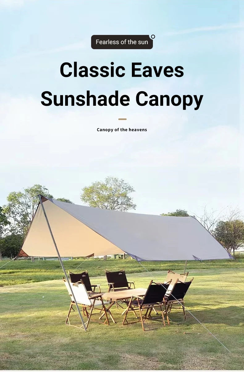 Camping Tarp – Zonnescherm & Regenbescherming voor 2-12 Personen