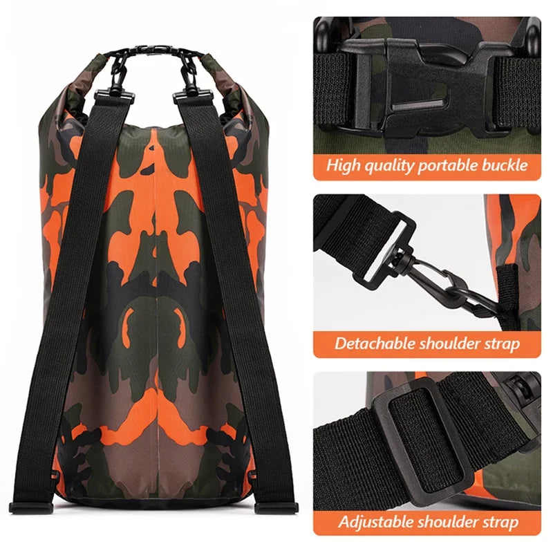 30L / 15L Waterdichte Dry Bags met Wet Scheidingsvak - Rugzak voor Kajakken, Varen, Zwemmen, en Outdoor Sporten