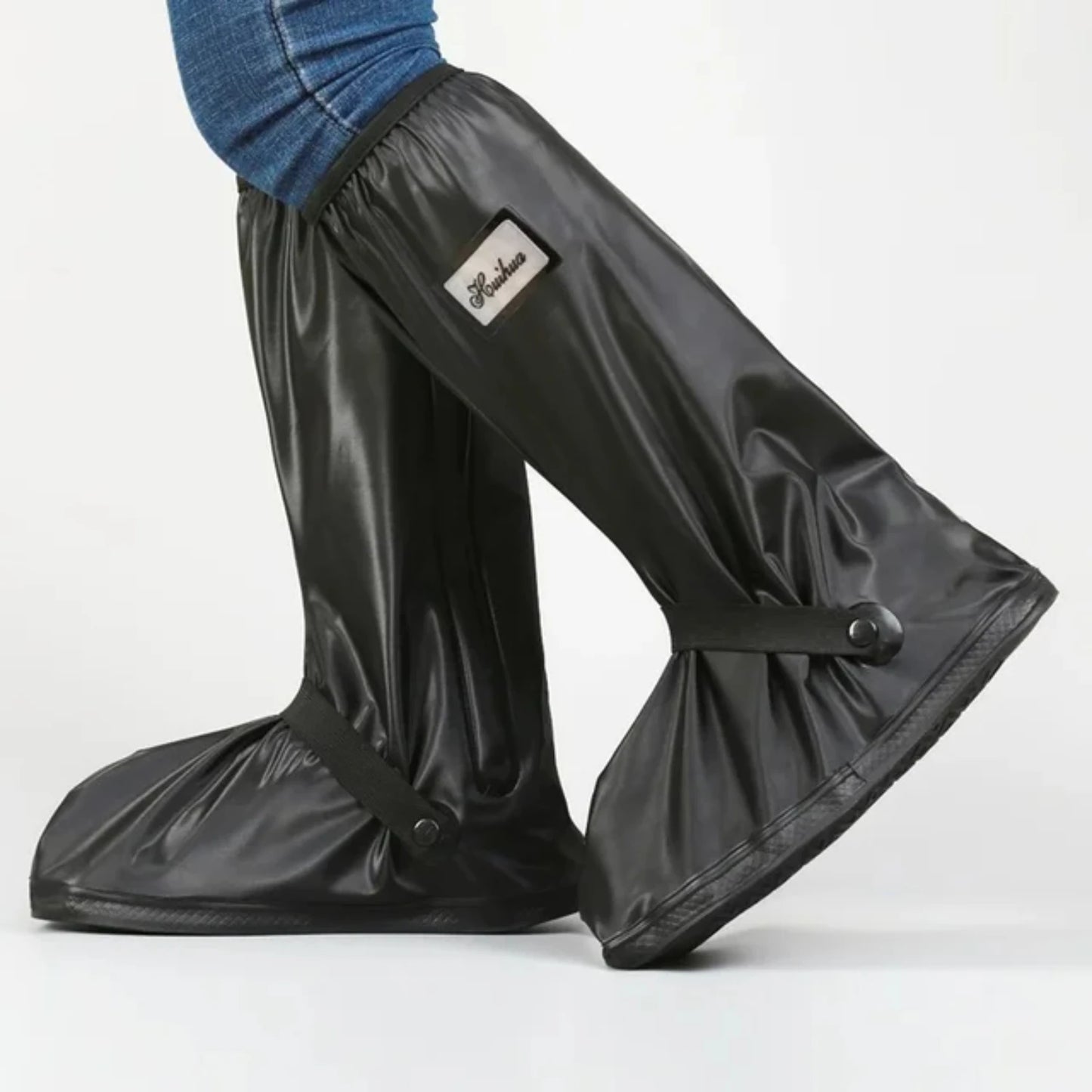Waterdichte Regen Schoencovers – PVC Hoge Overschoenen voor Heren | Outdoor, Fietsen & Wandelen