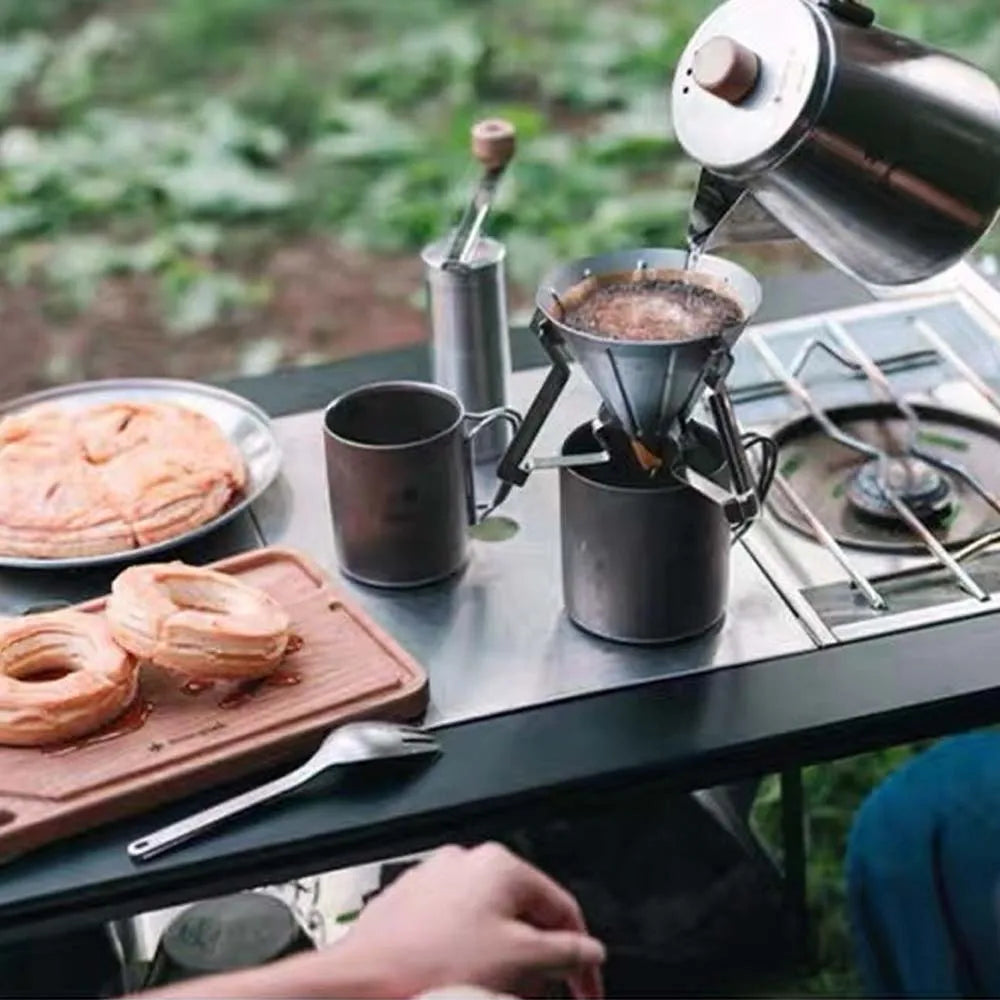 Camping IGT Tafelpoten | Rvs Drie-Gang Telescoop Tafelpoten voor Picknick en Outdoor IGT Setup