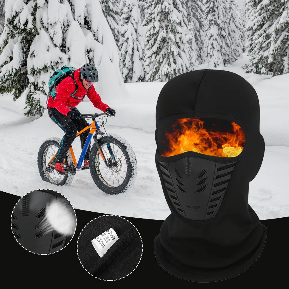 Winddichte Fleece-Sturmhaube – Nackenwärmer und Skimaske für Outdoor, Wandern und Radfahren