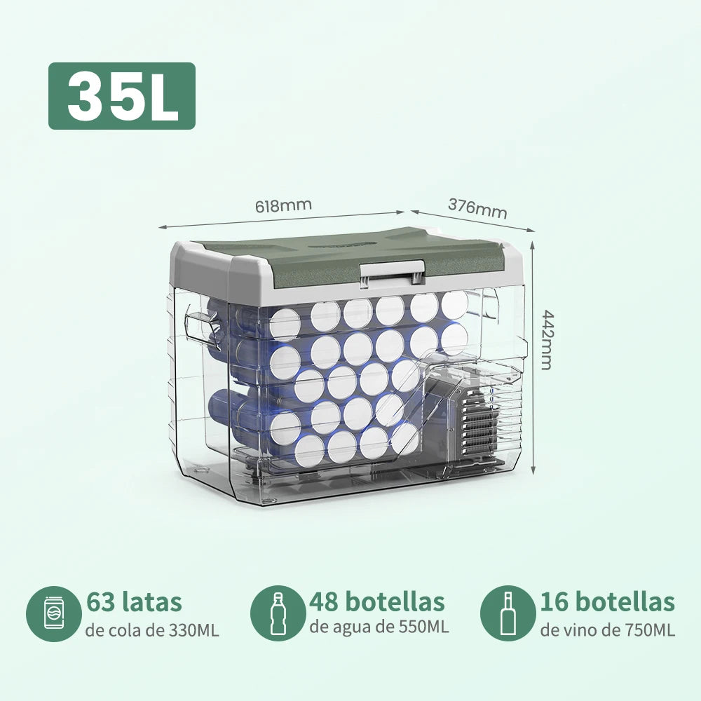 25L/35L/45L Draagbare Auto Koelbox – 12V Compressor Koelkast/Diepvries